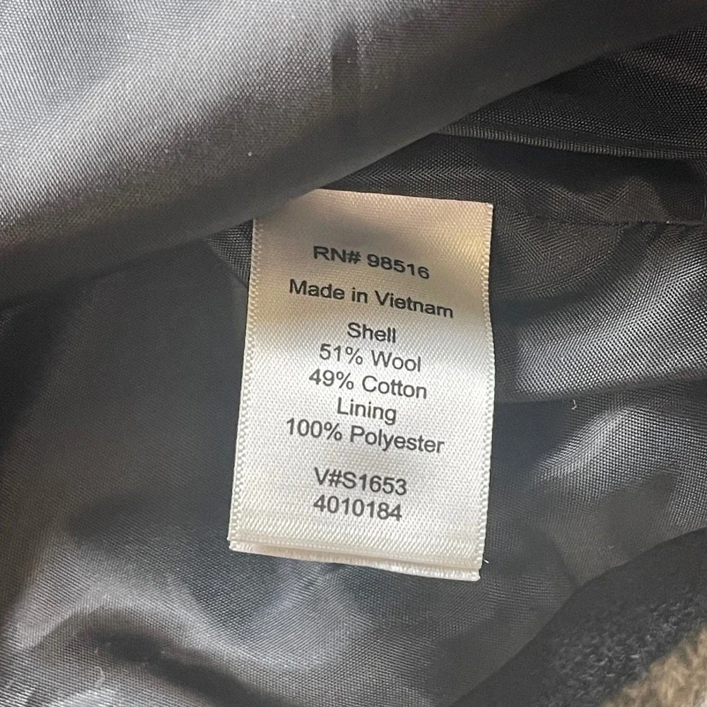 Coldwater Creek Black Textured Button Front Jacket Women XL 18 Wool Blend - Picture 4 of 7